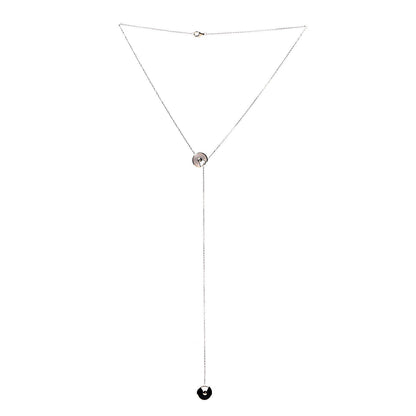 Cartier 18K Pink Gold Diamond Mother of Pearl Black Onyx XS Amulette de Cartier Necklace 3 of 7