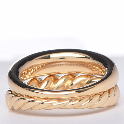 David Yurman 18K Yellow Gold Pure Form Stack Rings 54 6.75 3 of 6