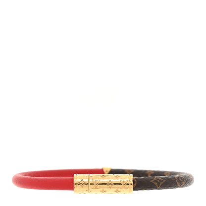 Louis Vuitton Monogram Daily Confidential Bracelet 19 Red 3 of 5