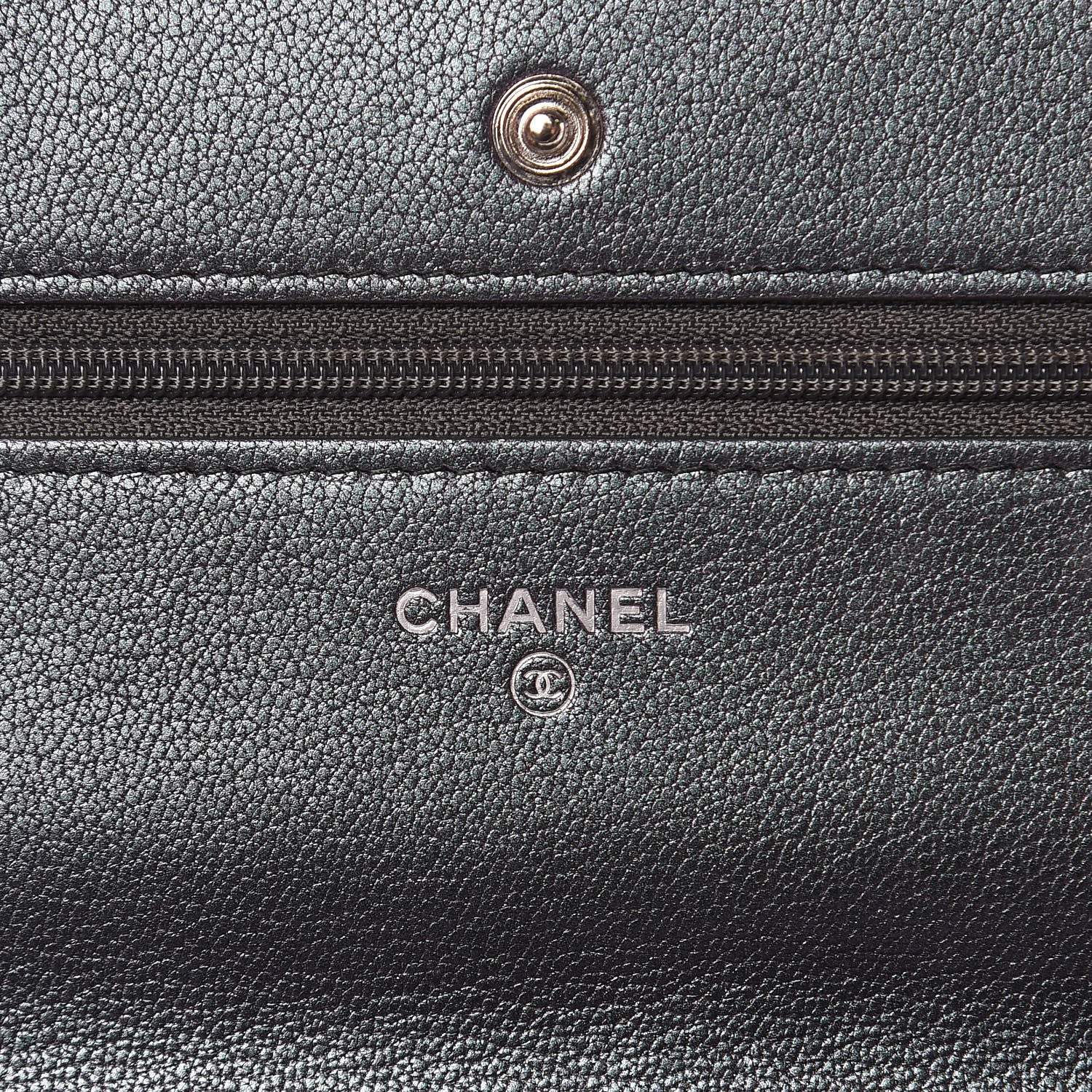 Chanel Iridescent Goatskin Quilted Wallet On Chain WOC Purple 6 of 12