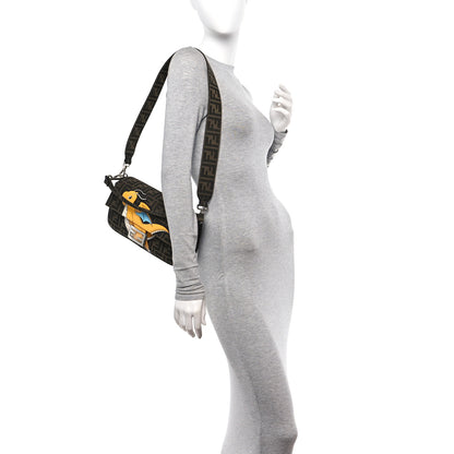 Fendi X FRGMT X POKEMON Glazed Fabric FF Pokemon Baguette Tobacco Moro Giallo 2 of 10