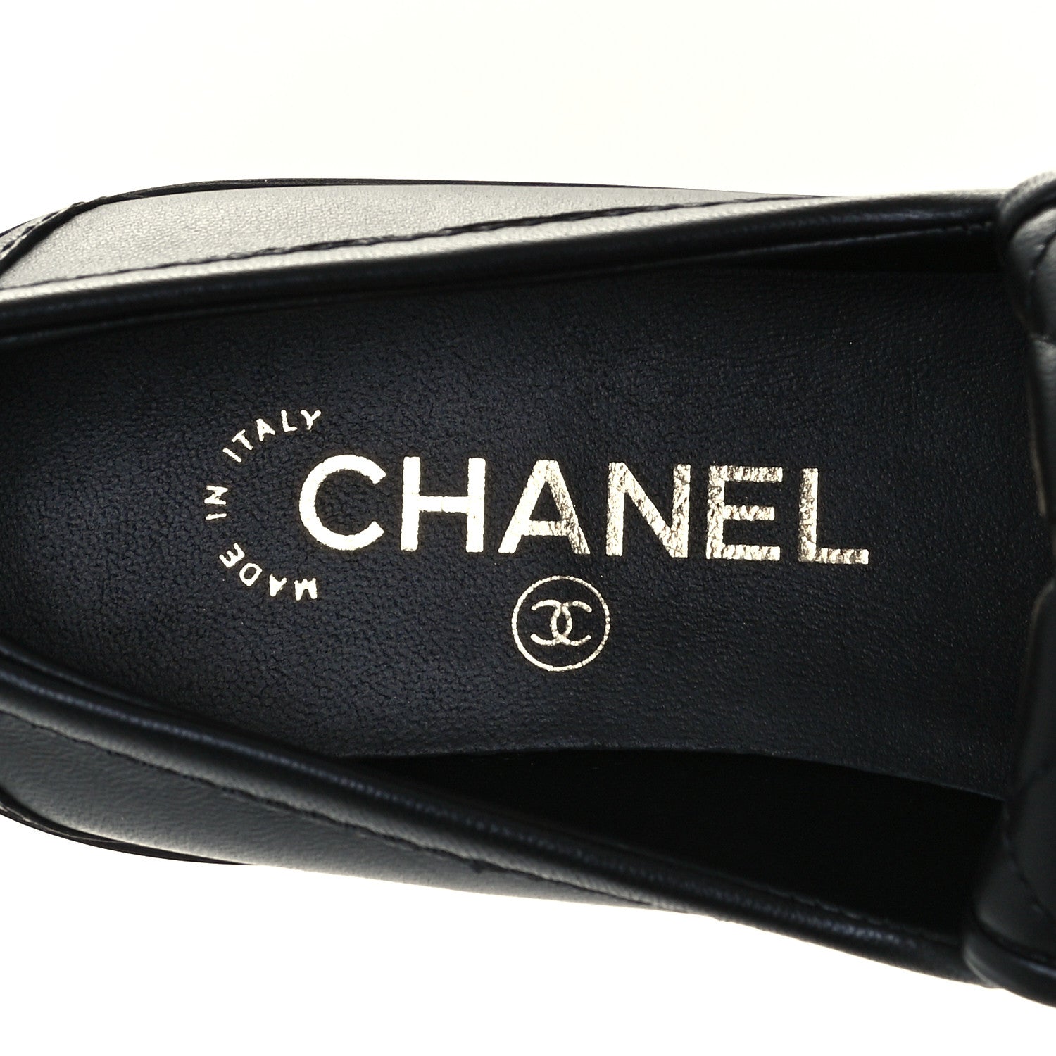 Chanel Lambskin Quilted CC Turnlock Loafers 37 Black 9 of 12