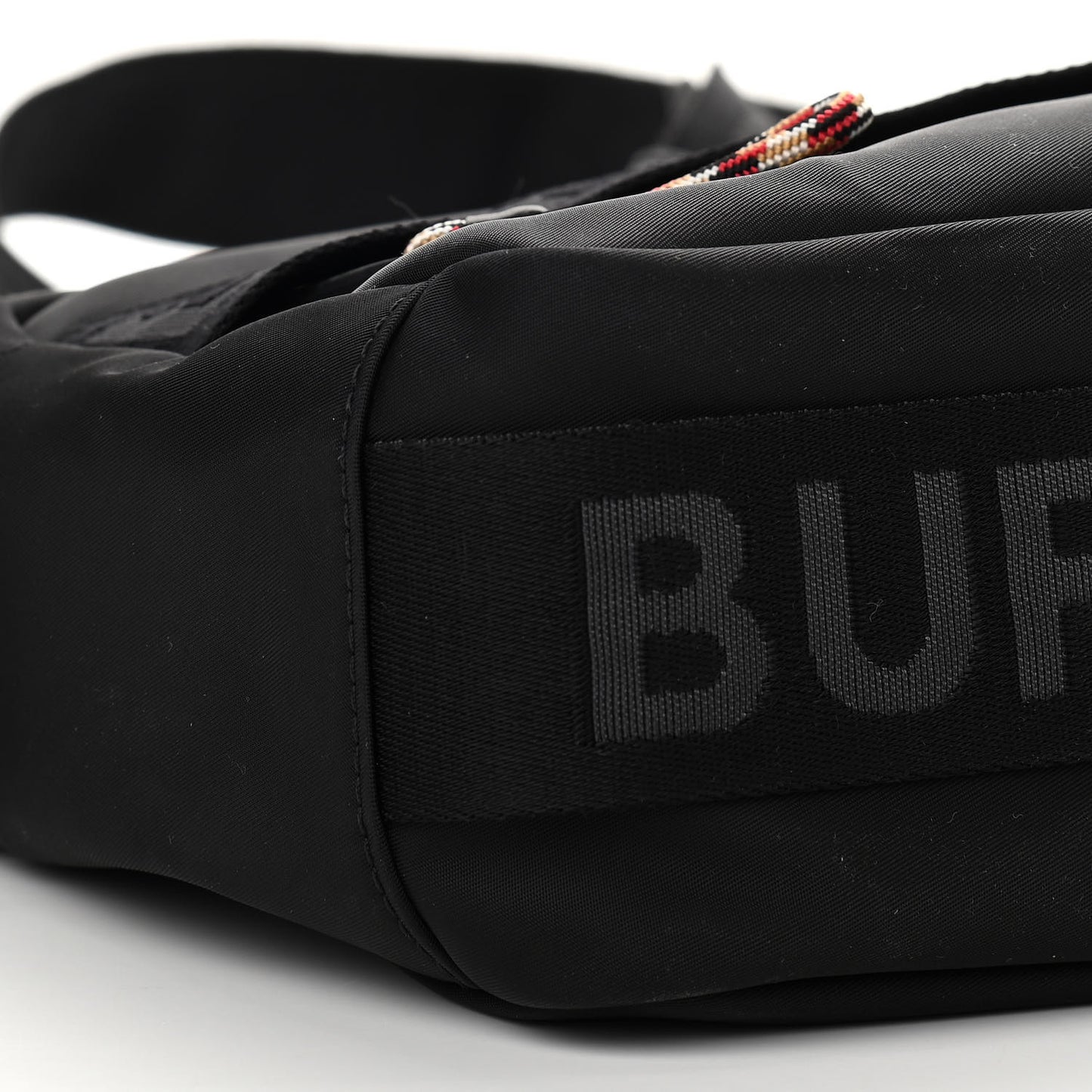 Nylon Logo Detail Crossbody Bag Black