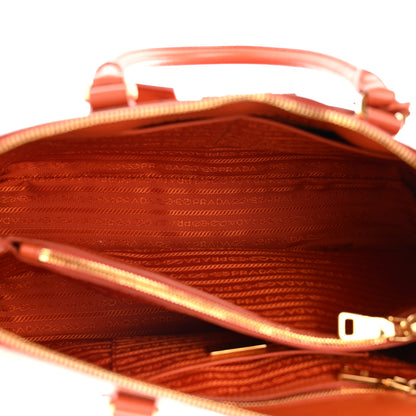 Prada Saffiano Lux Medium Promenade Tote Papaya 5 of 11