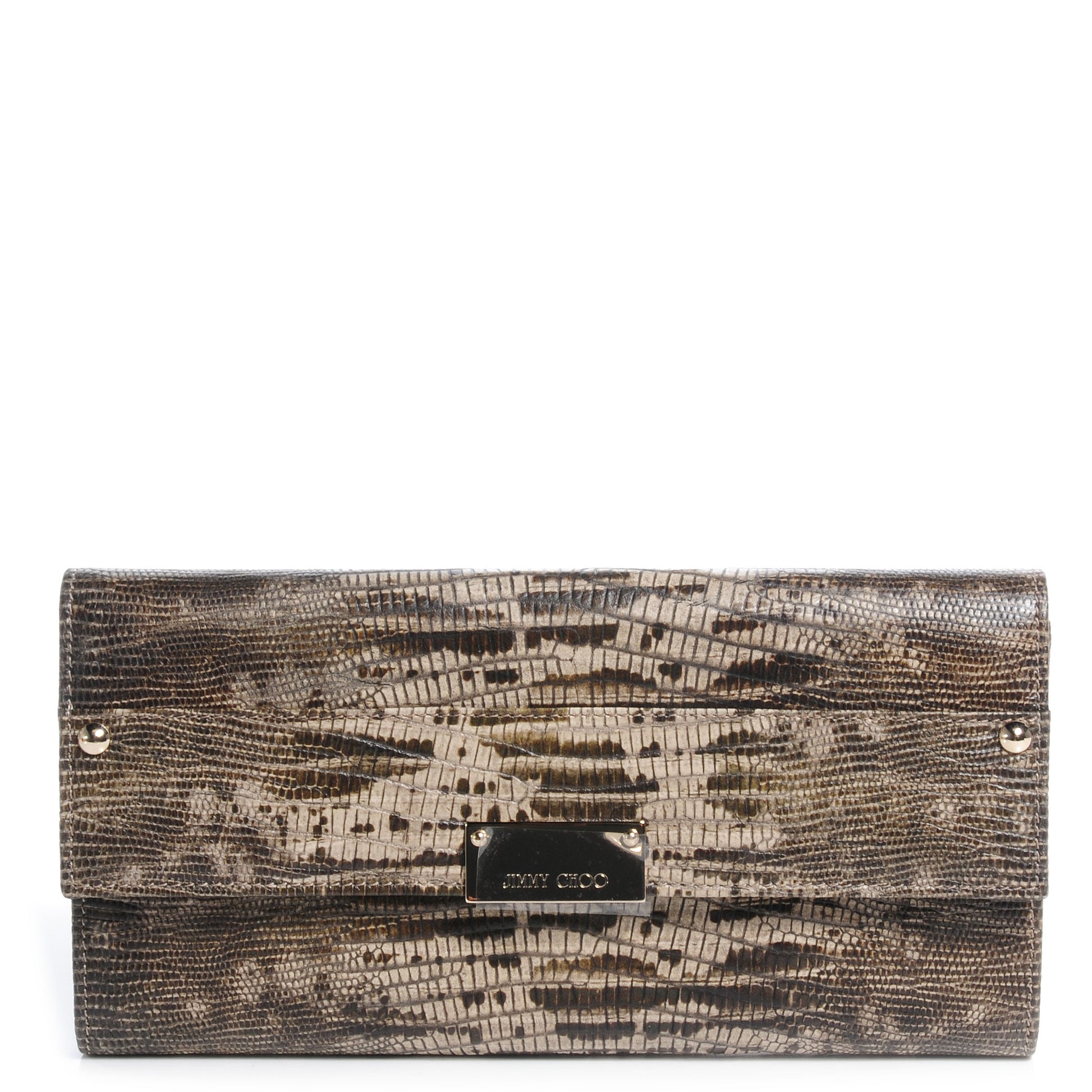 Jimmy Choo Lizard Embossed Reese Clutch 1 of 8