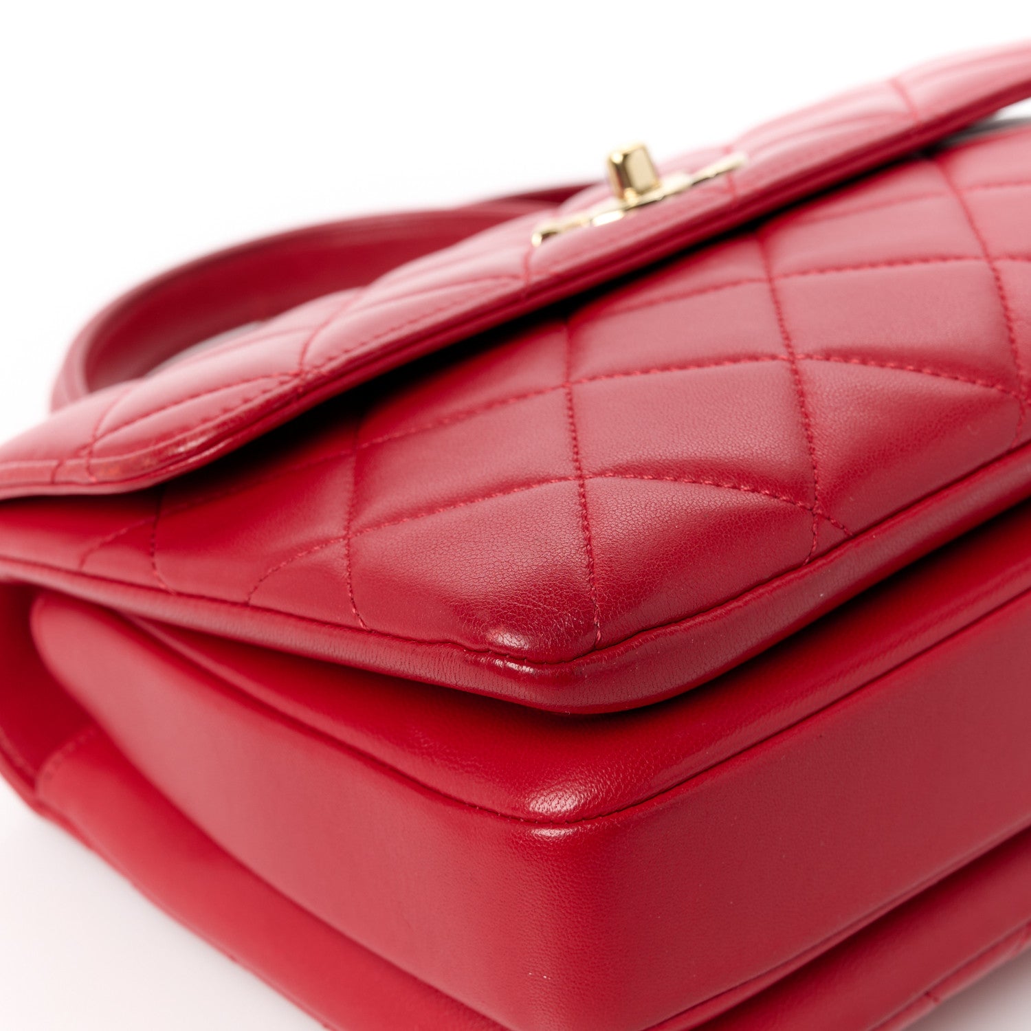 Chanel Lambskin Quilted Small Trendy CC Flap Dual Handle Bag Red 14 of 15