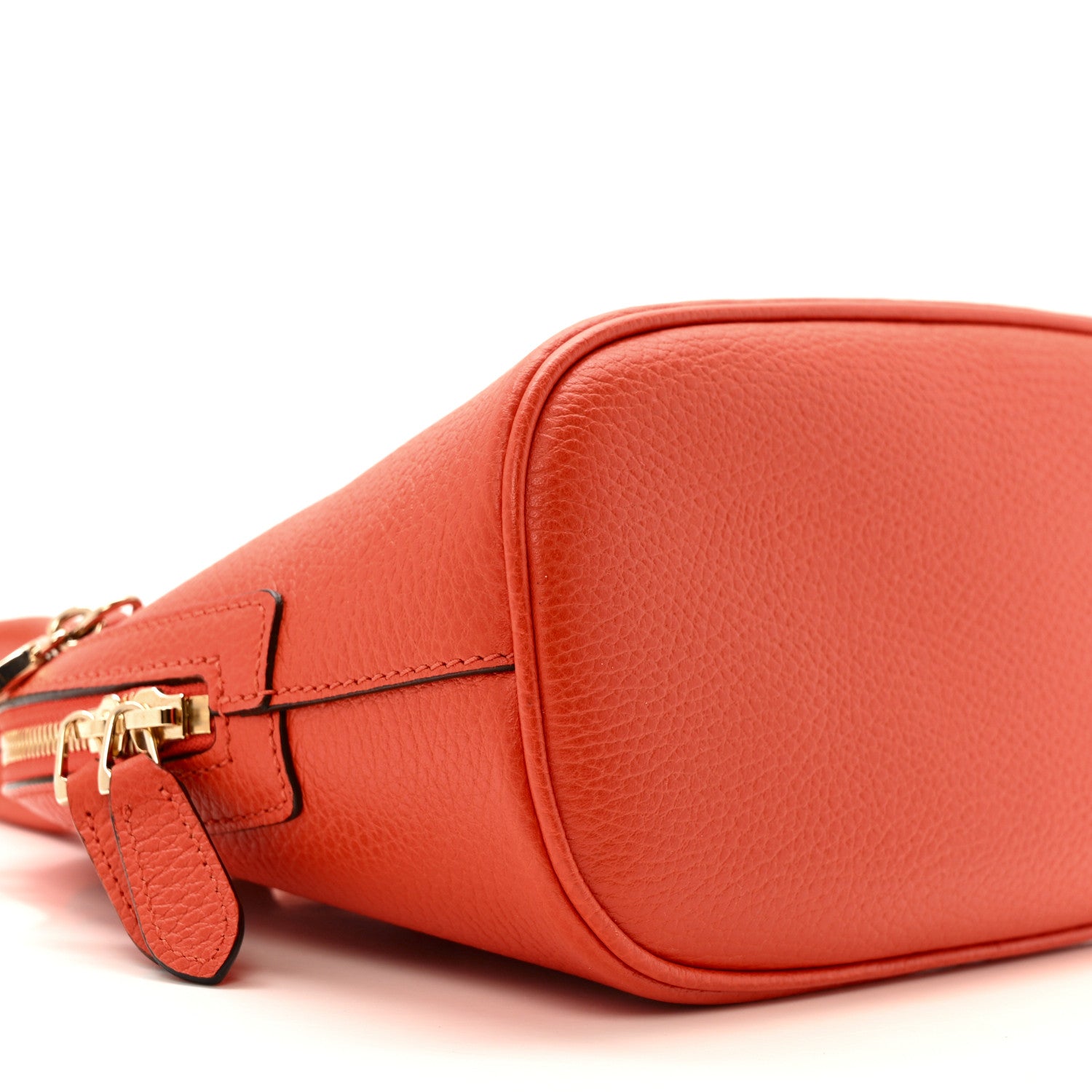 Gucci Dollar Calfskin Small GG Charm Dome Bag Orange 9 of 10