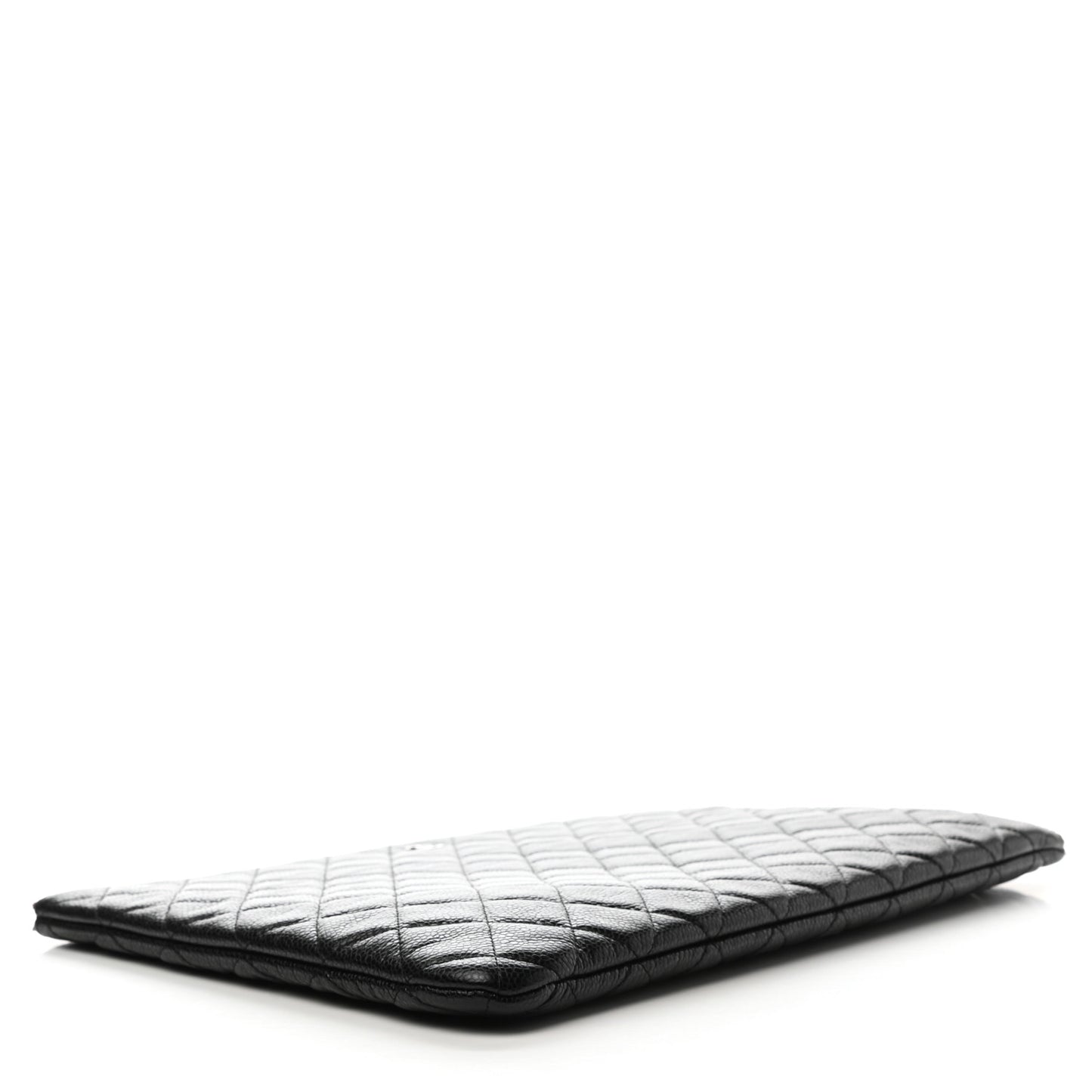 Caviar Quilted Large Cosmetic Case Black