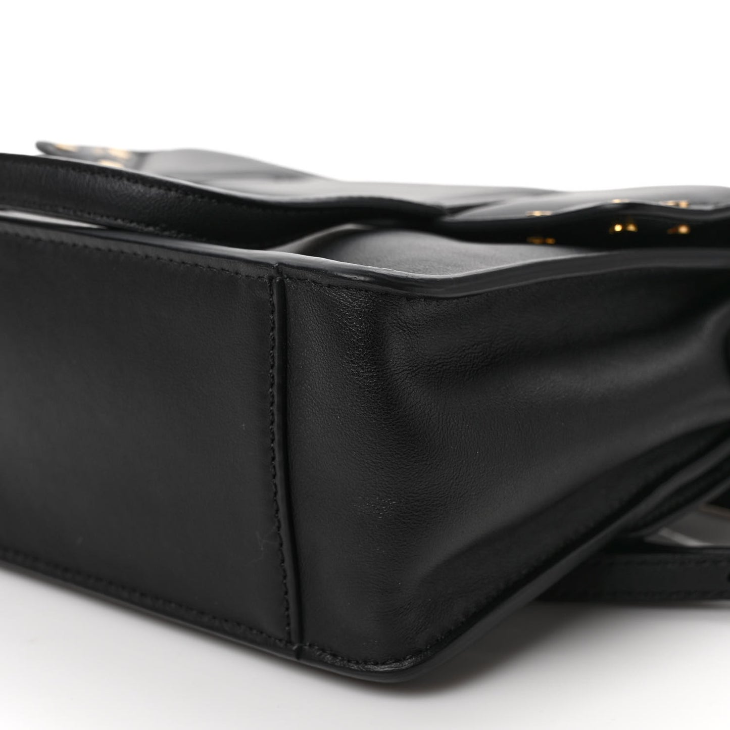 Vitello Grace Matte Small Flip Tote Black