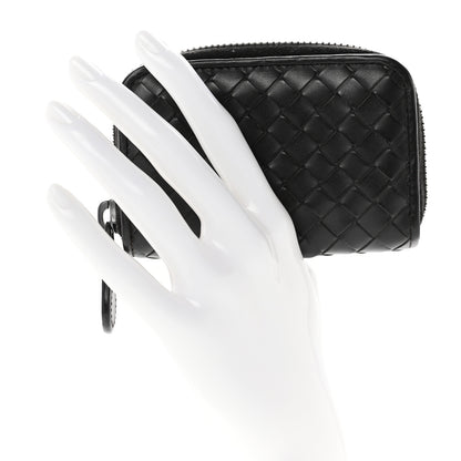 Bottega Veneta Nappa Intrecciato Zip Around Coin Purse Ebano 2 of 8