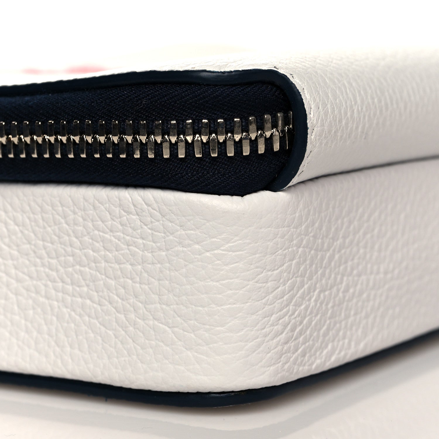 Christian Dior X SHAWN STUSSY Grained Calfskin Double Zip Crossbody Pouch White 9 of 11