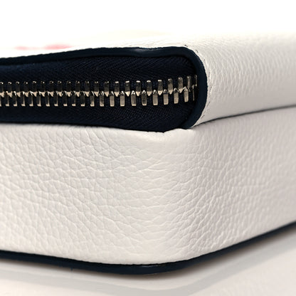 Christian Dior X SHAWN STUSSY Grained Calfskin Double Zip Crossbody Pouch White 9 of 11