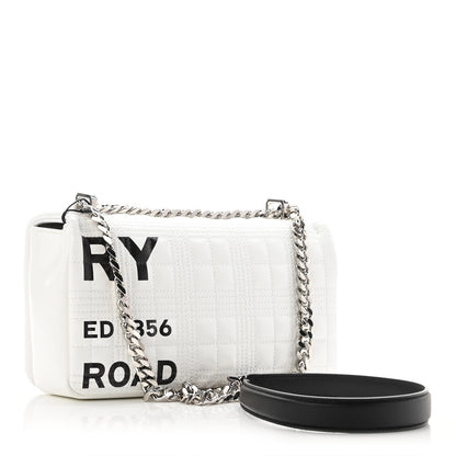 Burberry Patent Quilted Horseferry Print Small Lola Bag White 3 of 8