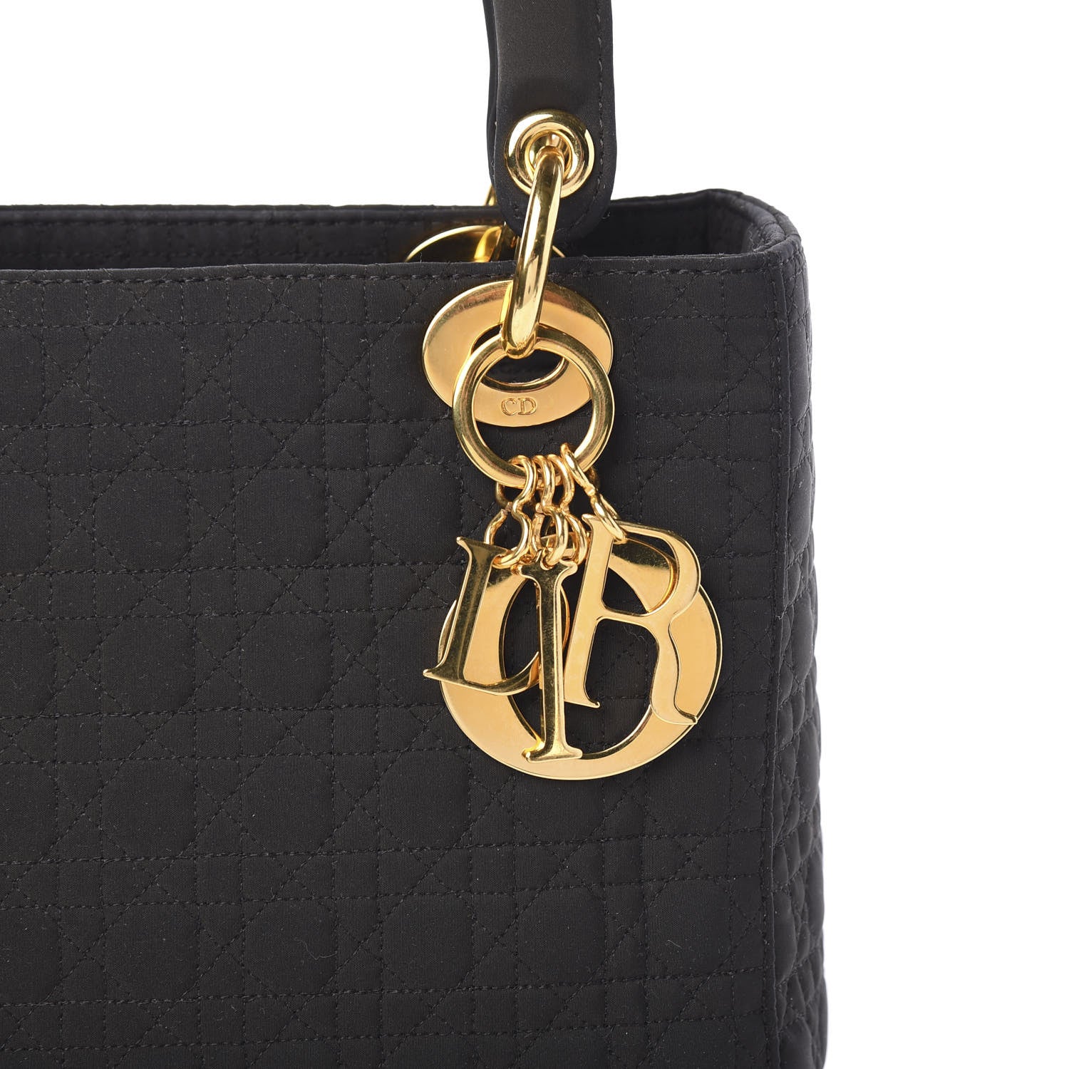 Christian Dior Nylon Cannage Medium Lady Dior Black 9 of 9
