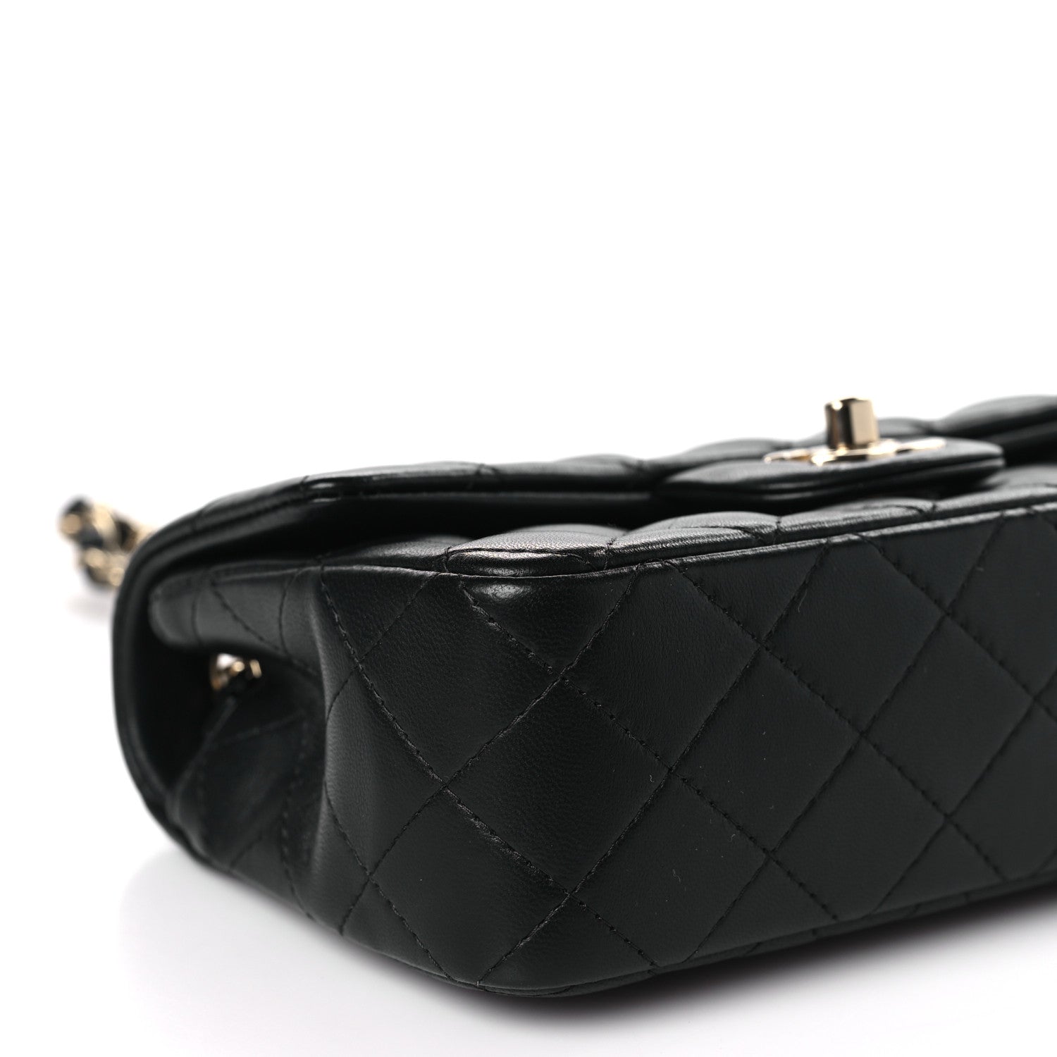 Chanel Lambskin Quilted Mini Rectangular Flap Black 8 of 11