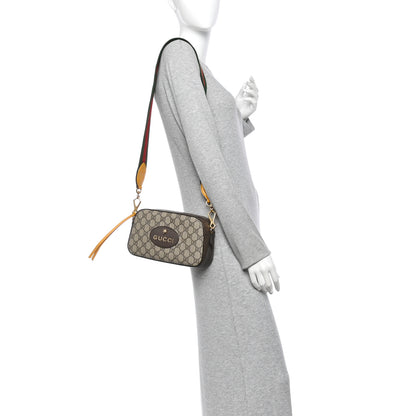 Gucci GG Supreme Monogram Web Neo Vintage Shoulder Bag Beige New Acero Crop 2 of 11