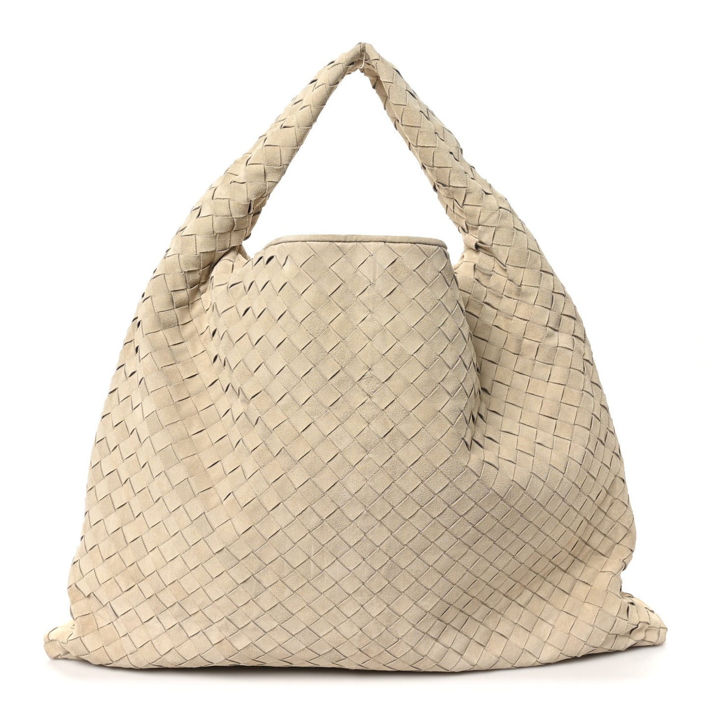 Suede Intrecciato Large Hop Ecru