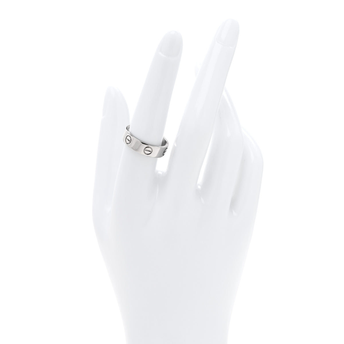 18K White Gold 5.5mm LOVE Ring 56 7.75