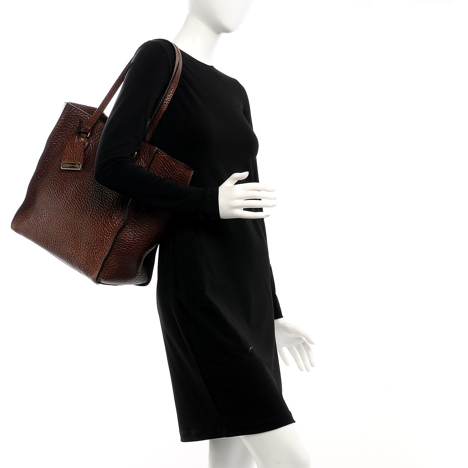 Burberry Heritage Grain Medium Woodbury Tote Brown 2 of 8