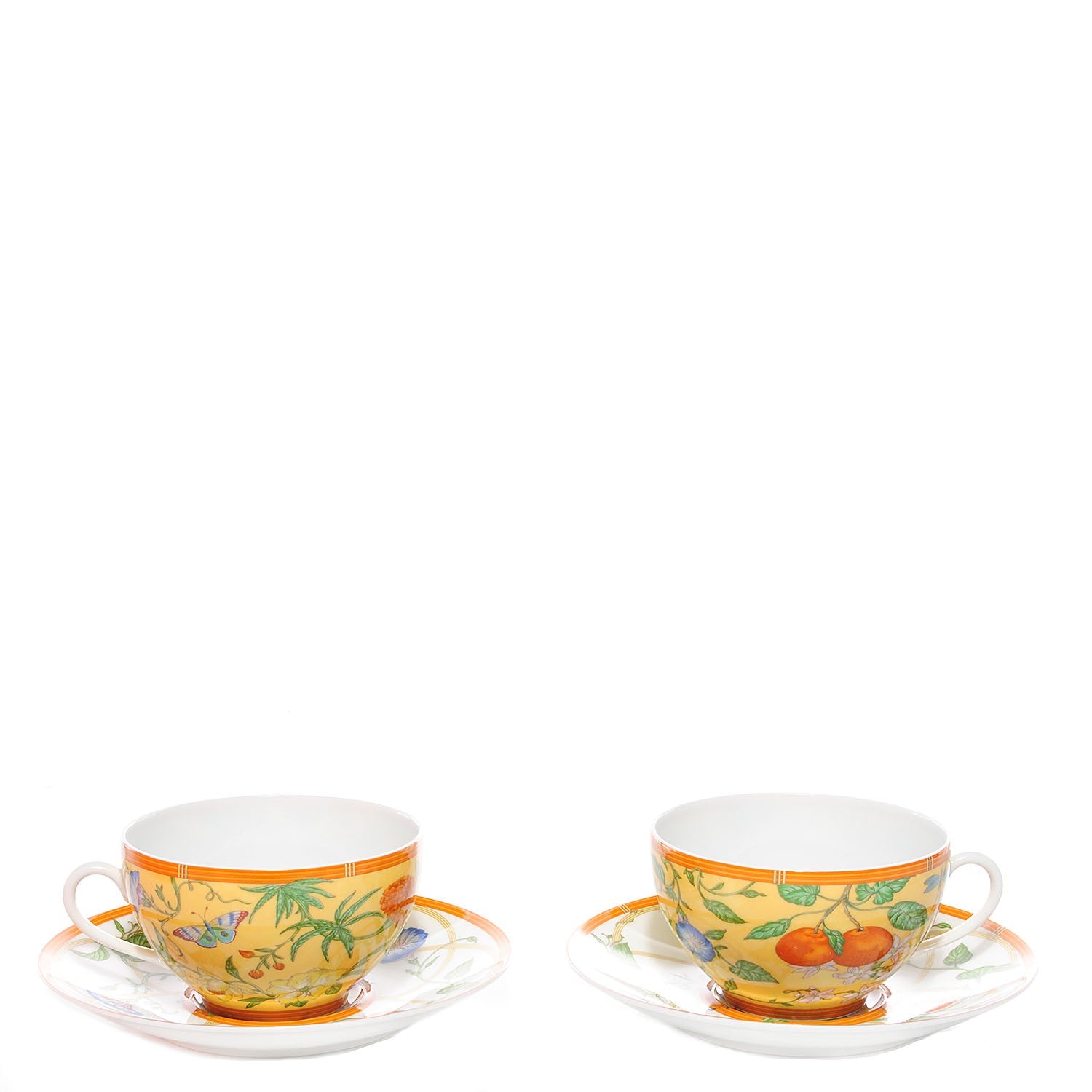 Hermes Porcelain La Siesta Breakfast Cup And Saucer-Set Of 2 1 of 7