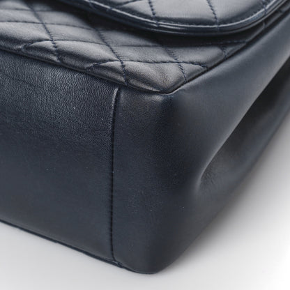 Chanel Lambskin Quilted Jumbo Mademoiselle Chic Flap Navy 9 of 9