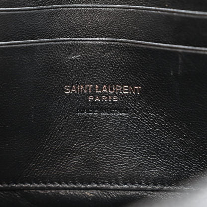 Saint Laurent Grain De Poudre Matelasse Monogram Mini Lou Camera Bag Black 6 of 10
