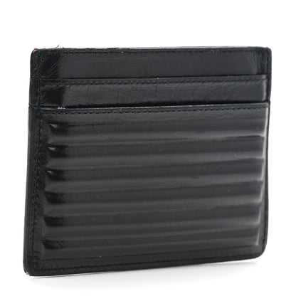 Saint Laurent Ribbed Calfskin Opium Monogram Credit Card Case Black 3 of 10