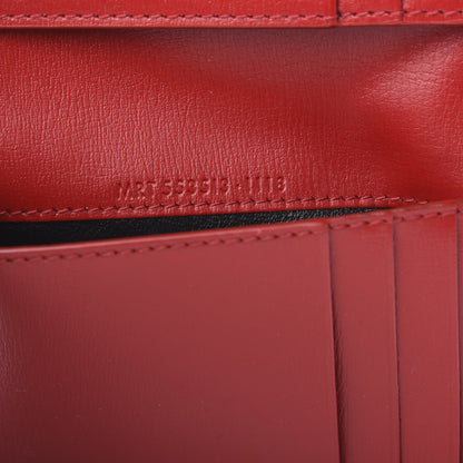 Saint Laurent Calfskin Fragments Flap Wallet Red 7 of 8