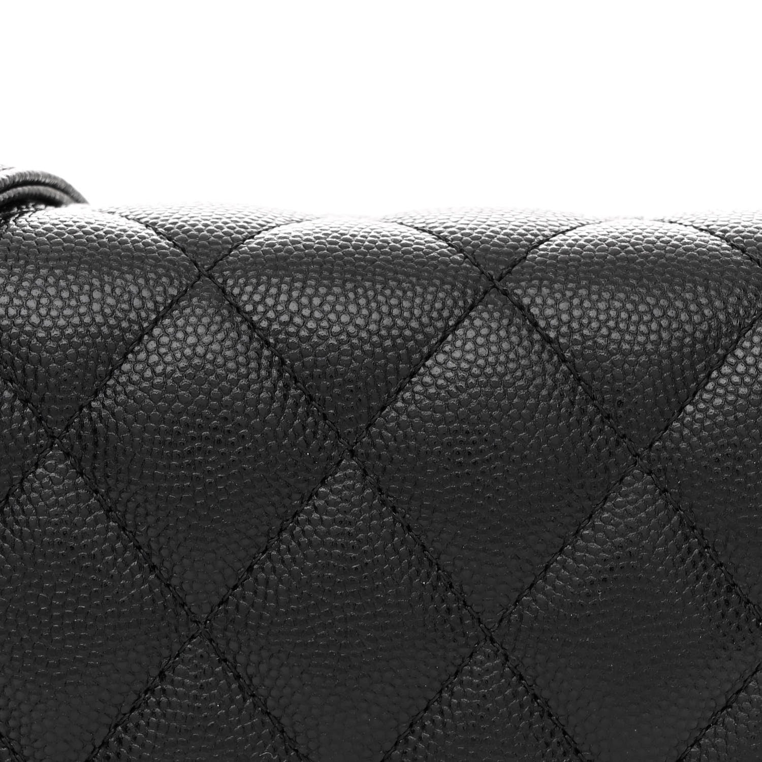 Chanel Caviar Quilted Boy Wallet On Chain WOC Black 9 of 13