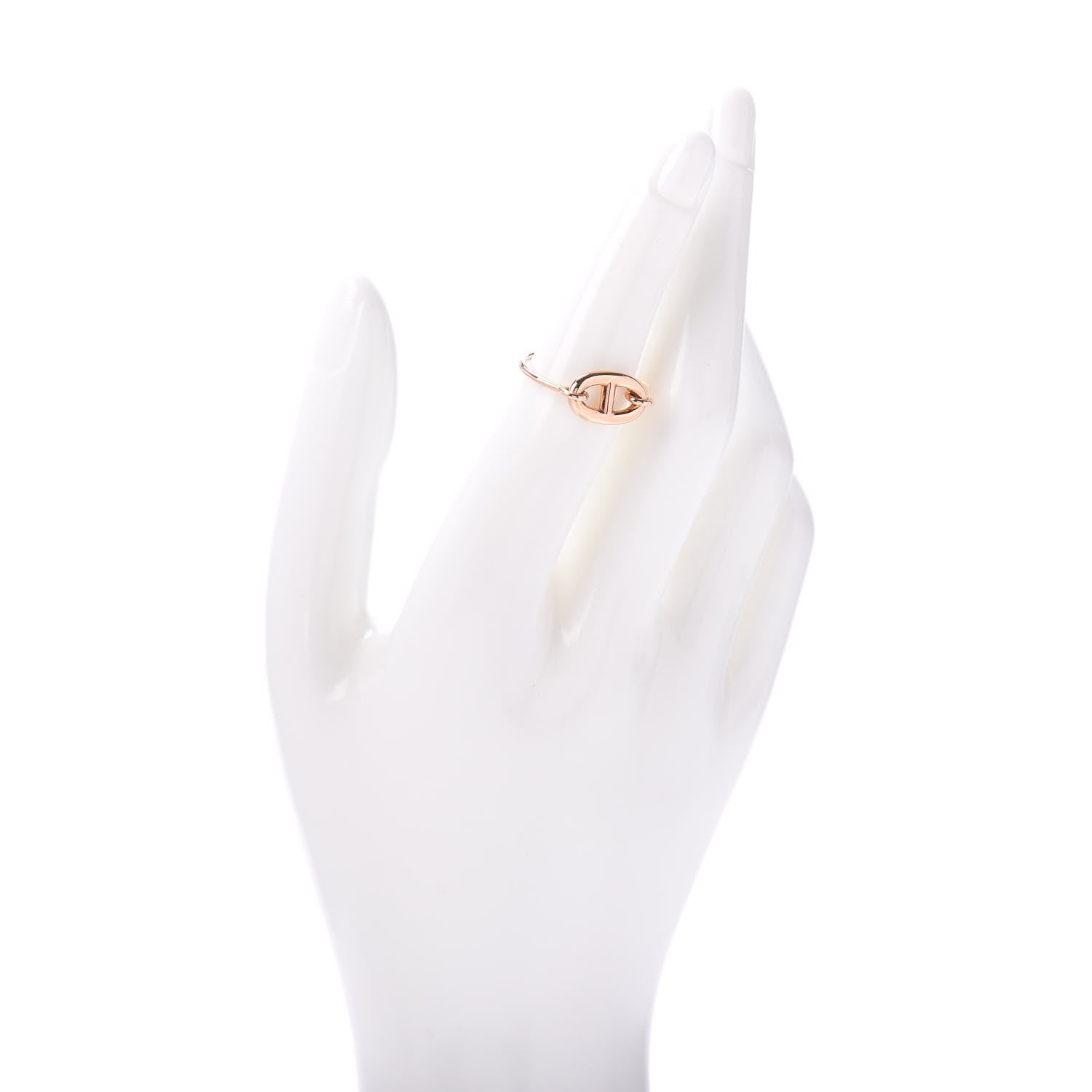 Hermes 18K Rose Gold Chaine D'Ancre Ring 51 5.75 2 of 5