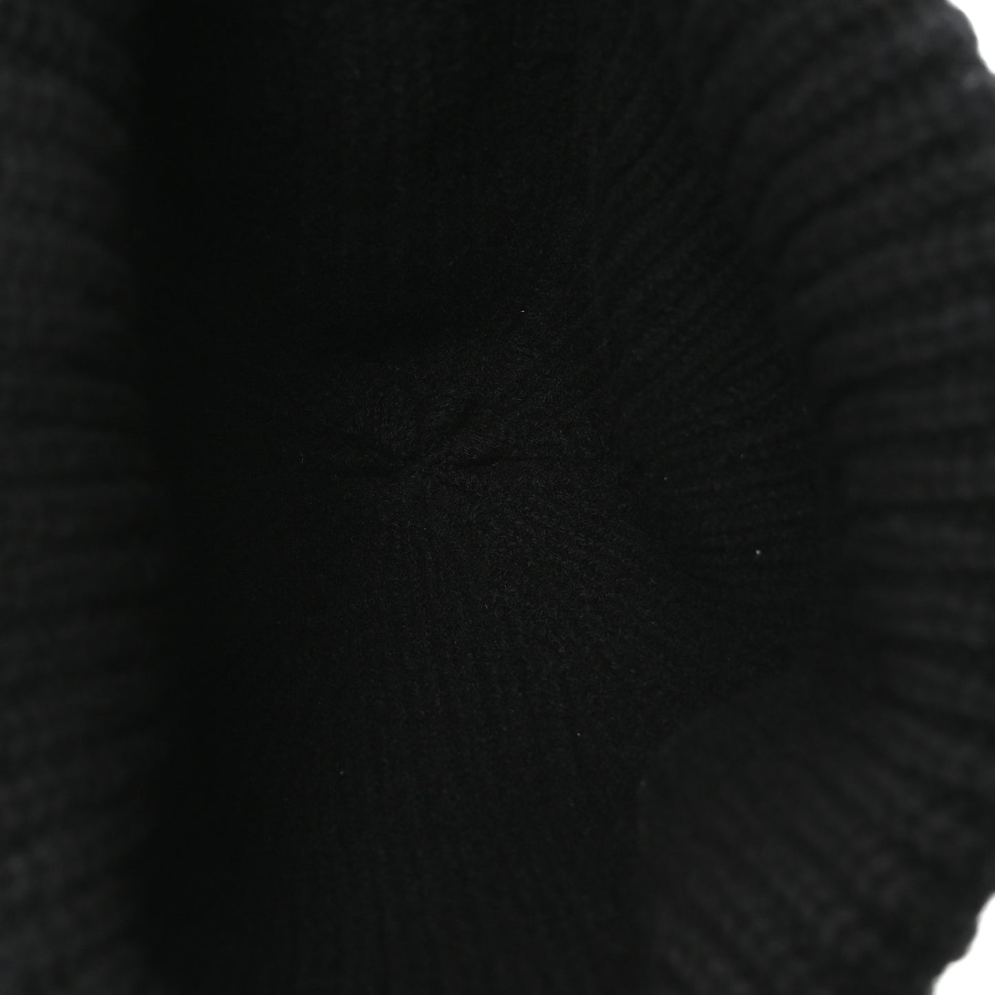 Wool Cashmere CC Beanie Hat Light Black White
