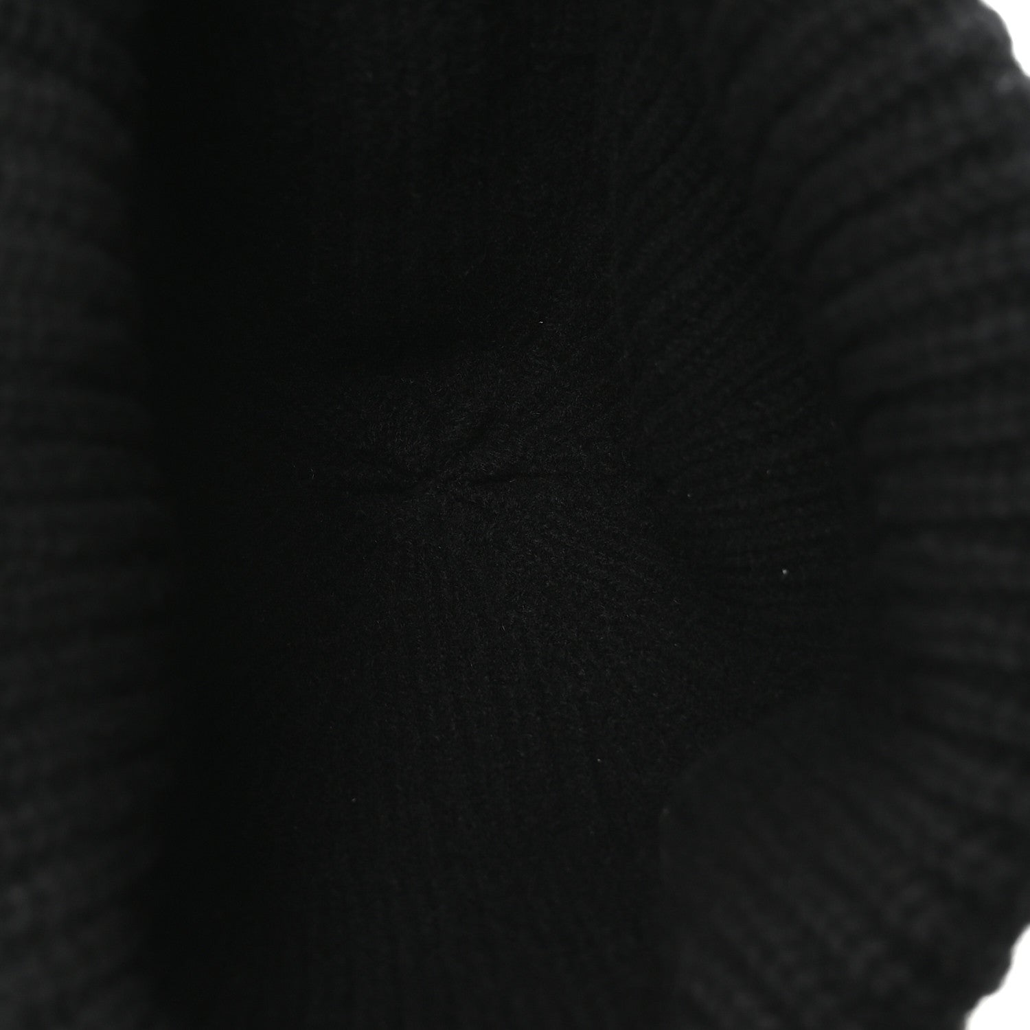 Chanel Wool Cashmere CC Beanie Hat Light Black White 5 of 6