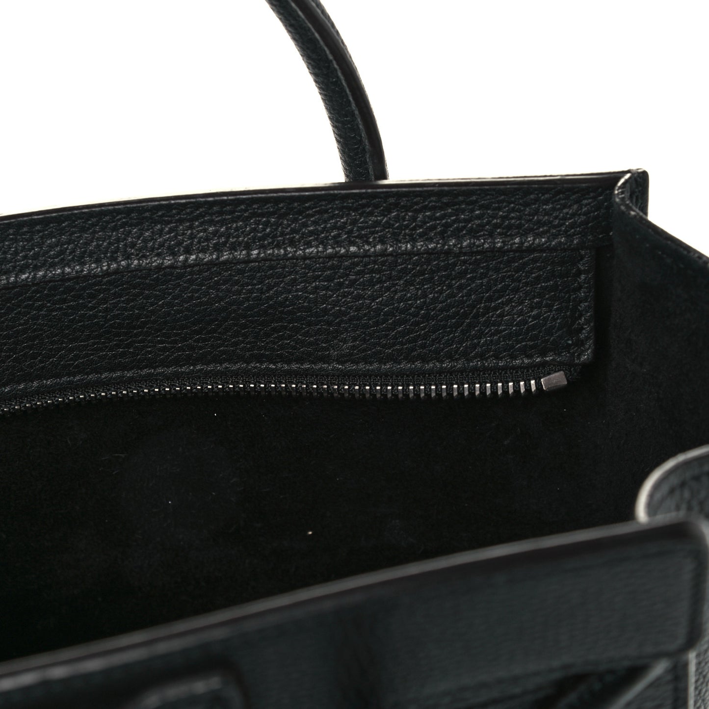 Drummed Calfskin Nano Luggage Black