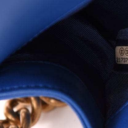 Chanel Calfskin Quilted Small Boy Flap Blue 9 of 10