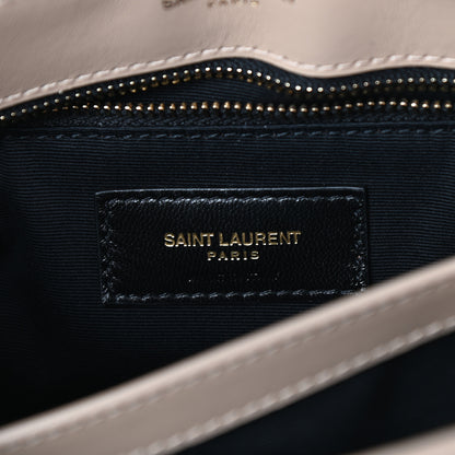 Saint Laurent Calfskin Y Quilted Monogram Toy Loulou Crossbody Bag Dark Beige 6 of 9