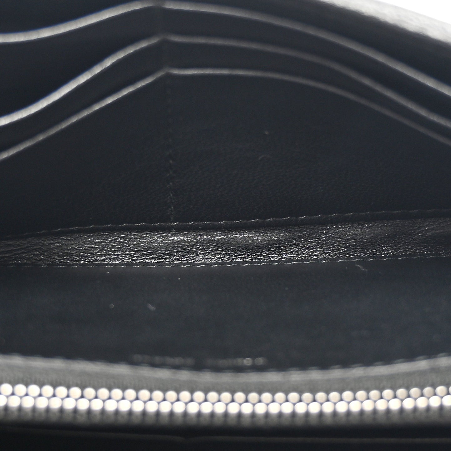 Nappa Matelasse Crystal Logo Continental Wallet Black