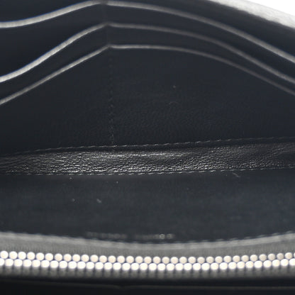 Miu Miu Nappa Matelasse Crystal Logo Continental Wallet Black 5 of 7