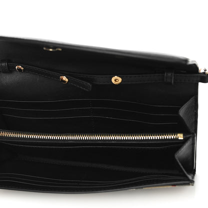 Burberry Calfskin House Check Henley Wallet On Chain Black 4 of 11