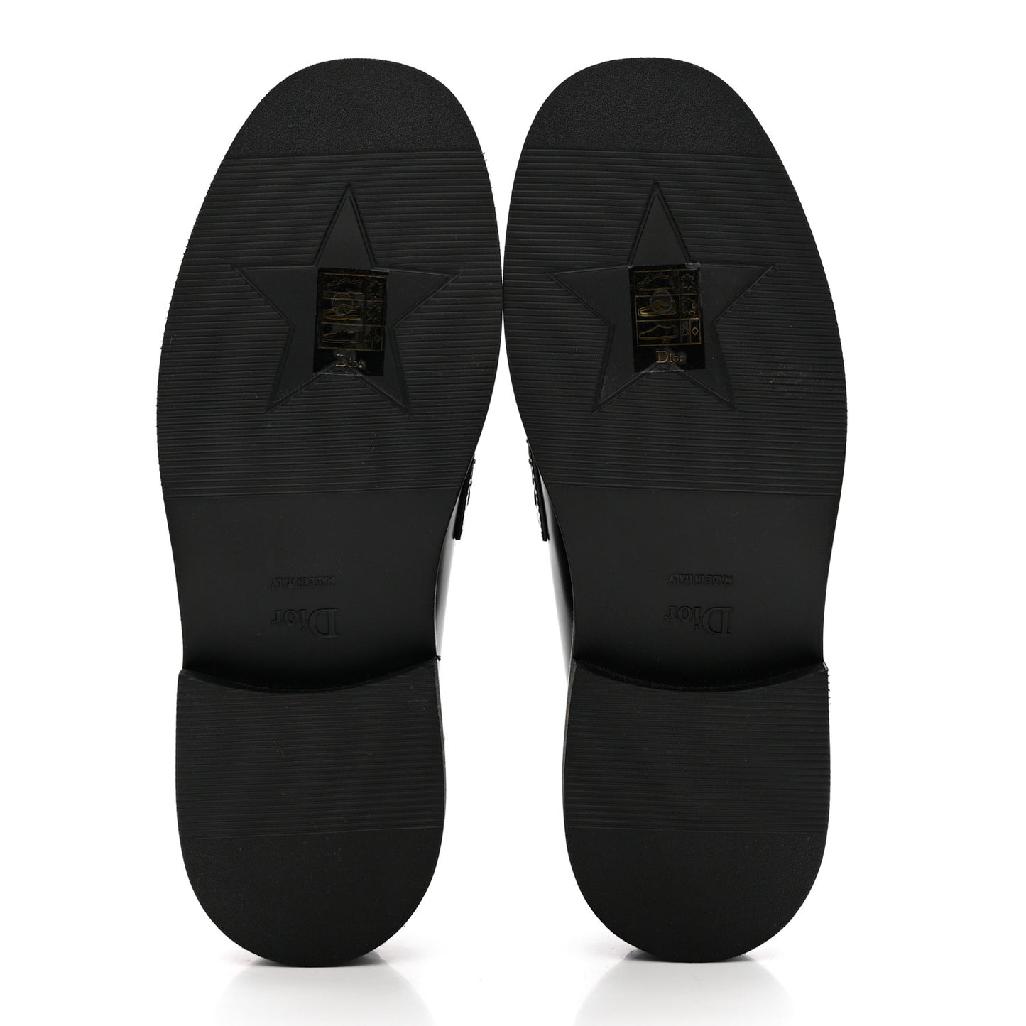 Brushed Calfskin Boy Loafers 35.5 Black White