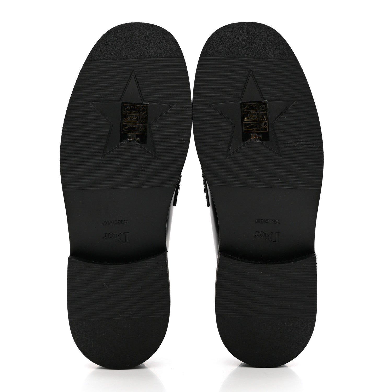 Christian Dior Brushed Calfskin Boy Loafers 35.5 Black White 5 of 9
