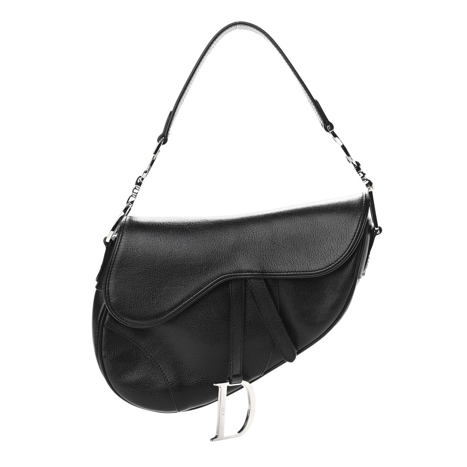 Christian Dior Calfskin Saddle Bag Black 1 of 10