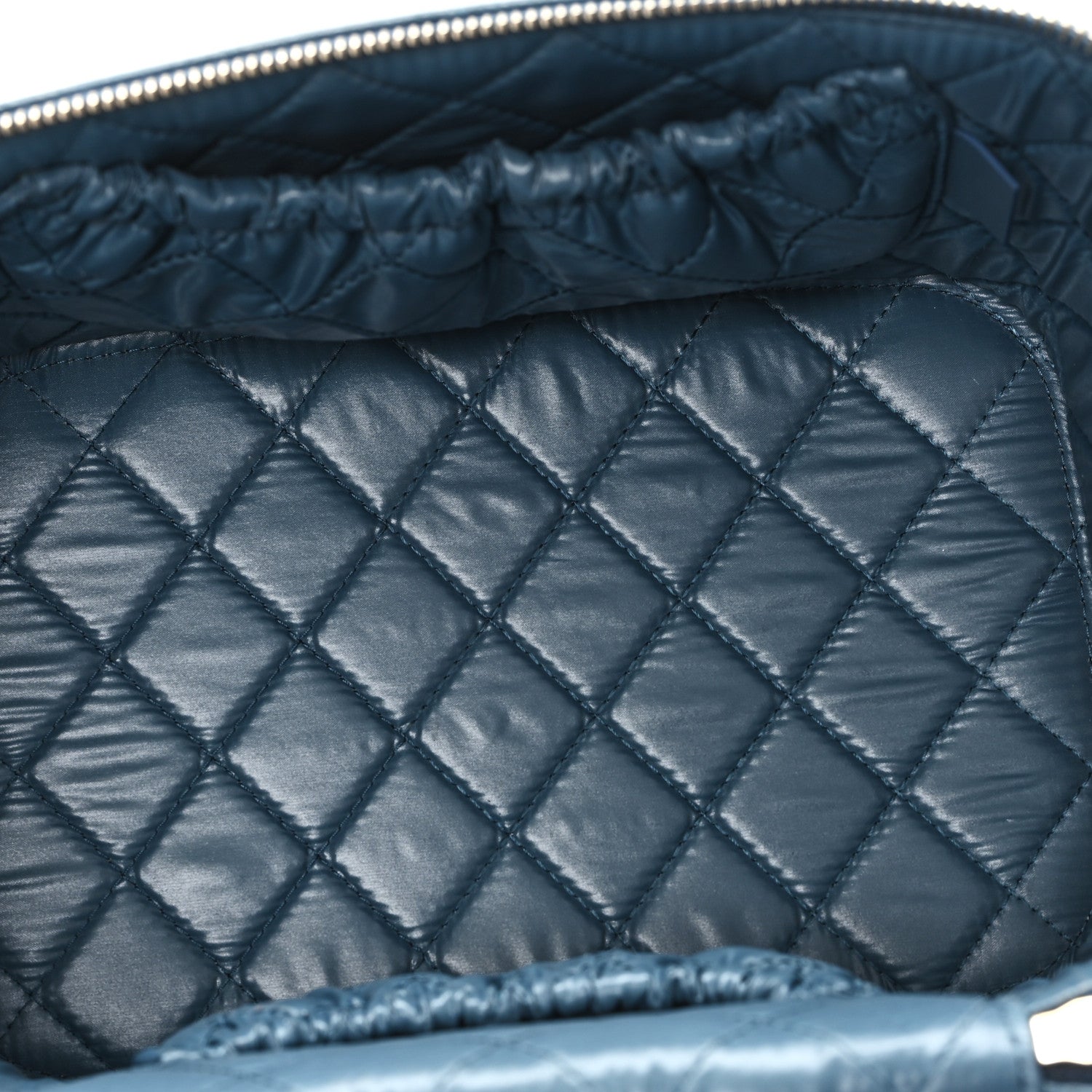 Chanel Caviar Quilted Large Vanity Pouch Blue 5 of 8