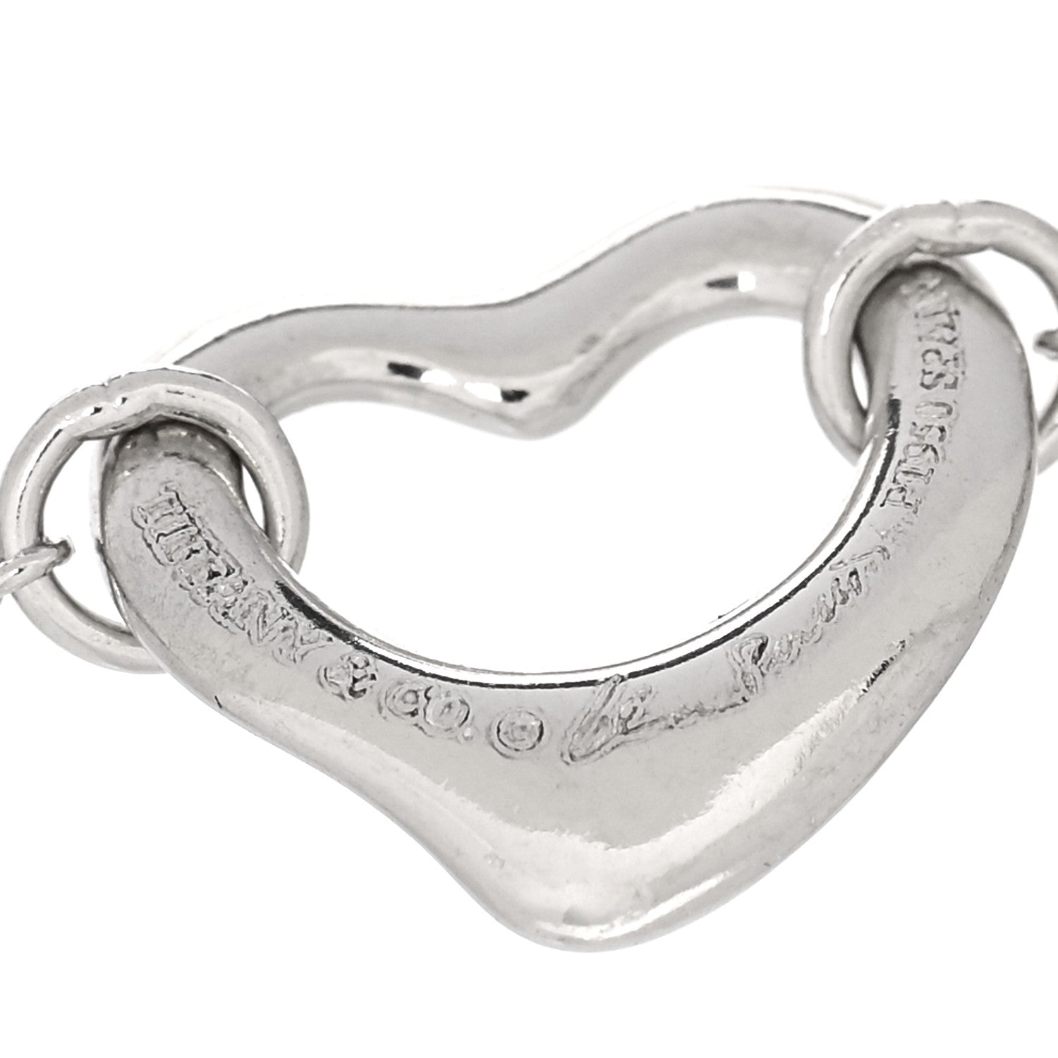 Tiffany Sterling Silver Elsa Peretti Open Heart Bracelet 3 of 3