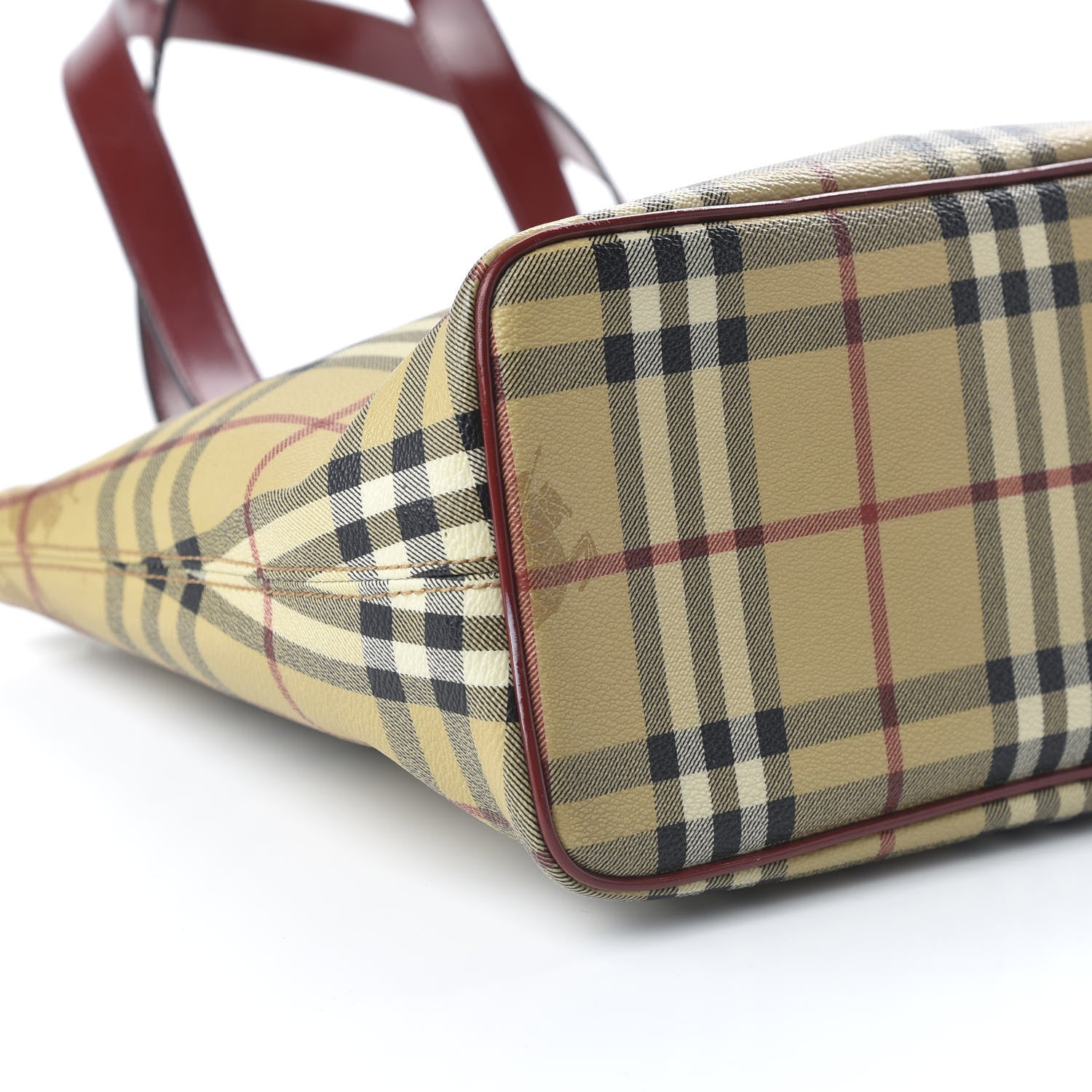Burberry Haymarket Check Medium Tote Red 6 of 9