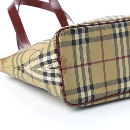 Burberry Haymarket Check Medium Tote Red 6 of 9
