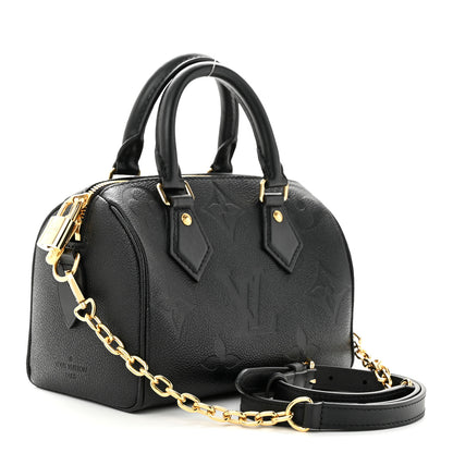 Louis Vuitton Empreinte Monogram Giant Speedy Bandouliere 20 Black 2 of 10