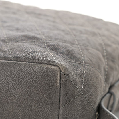 Chanel Iridescent Caviar Quilted Boy Handle Hobo Dark Grey 12 of 12