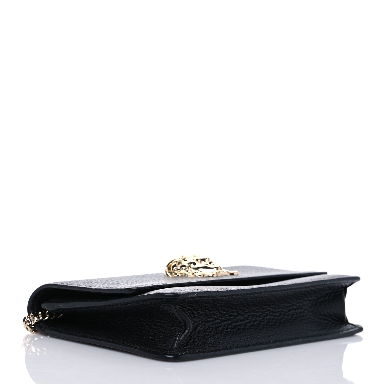 Versace Grained Calfskin Medusa Wallet On Chain Black 3 of 5
