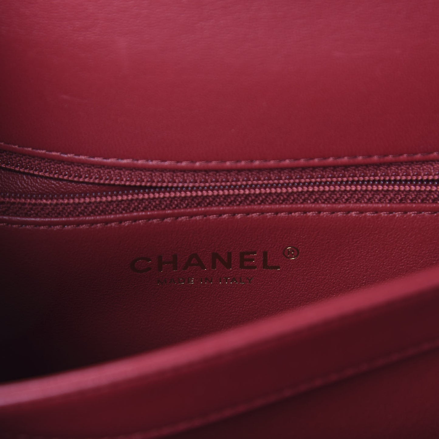 Lambskin Quilted Medium Trendy CC Flap Red