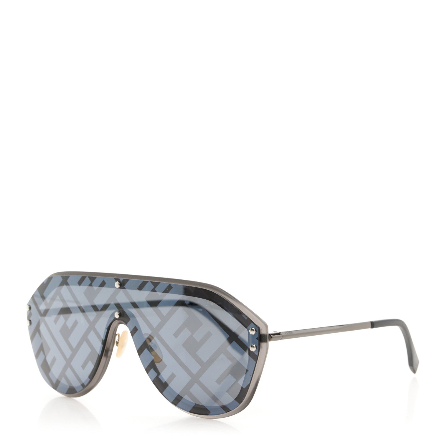 Fendi FF Fabulous Shield Sunglasses FF M0039/G/S Black 1 of 10